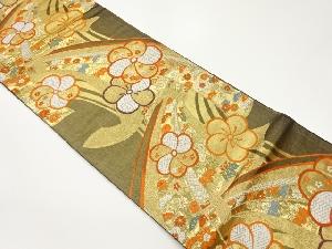 束ね熨斗に松桐・花々模様織出し袋帯